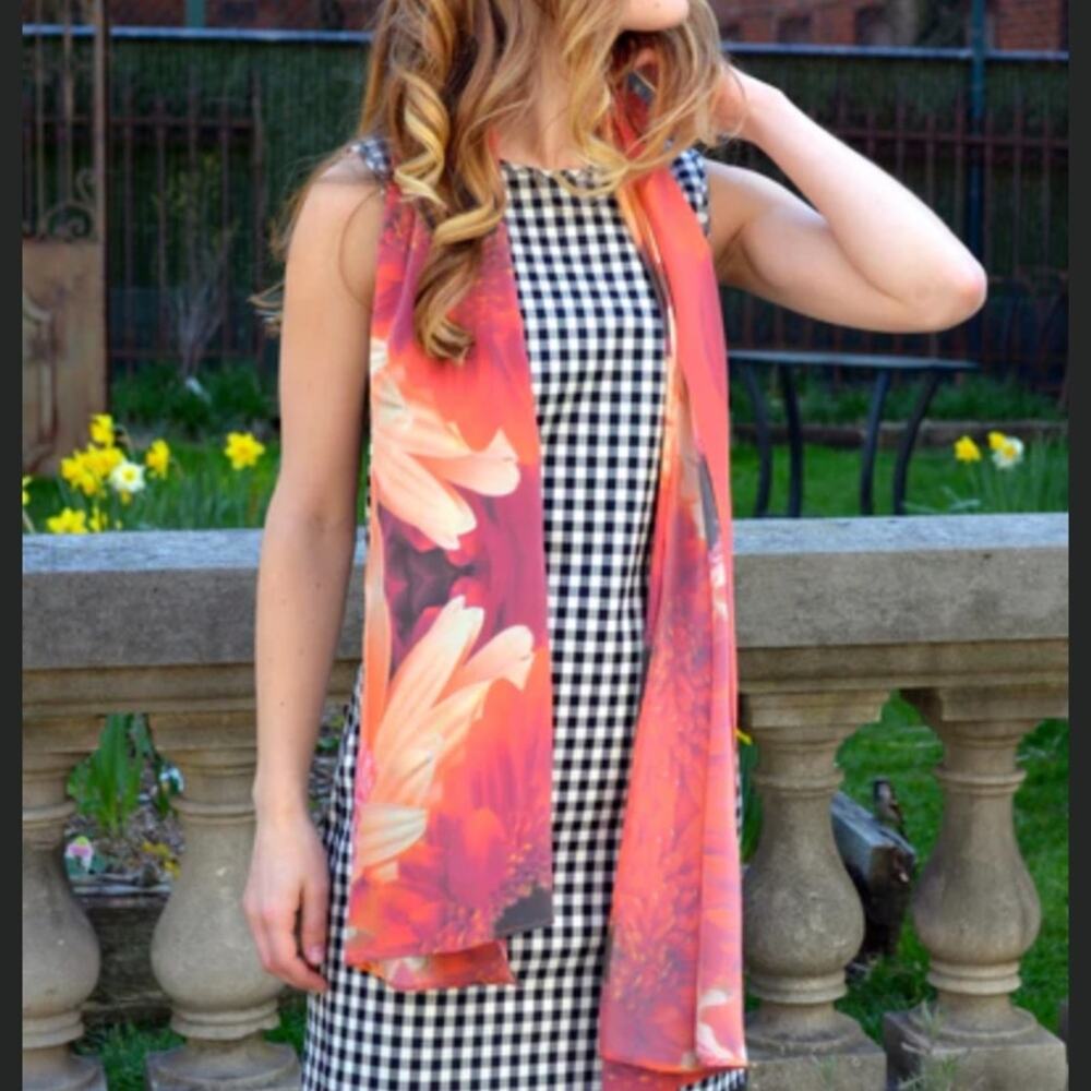 Nicole Isabel Whitney Print silk scarf